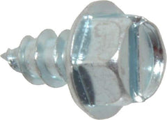 Value Collection - #14 Hex Washer Head Slotted Sheet Metal Screw - Steel, 1/2" Length Under Head, Grade 2 - Industrial Tool & Supply