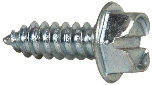 Value Collection - #14 Hex Washer Head Slotted Sheet Metal Screw - Steel, 3/4" Length Under Head, Grade 2 - Industrial Tool & Supply