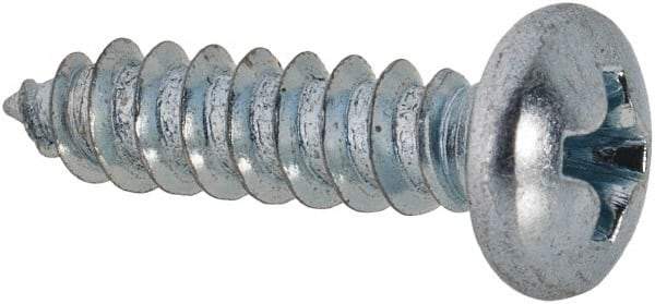 Value Collection - #7 Pan Head Phillips Sheet Metal Screw - Steel, 5/8" Length Under Head, Grade 2 - Industrial Tool & Supply