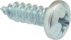 Value Collection - #8 Pan Head Phillips Sheet Metal Screw - Steel, 1/2" Length Under Head, Grade 2 - Industrial Tool & Supply