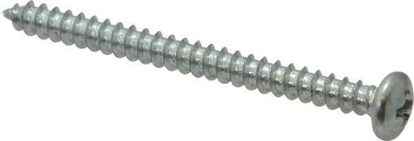Value Collection - #8 Pan Head Phillips Sheet Metal Screw - Steel, 2" Length Under Head, Grade 2 - Industrial Tool & Supply