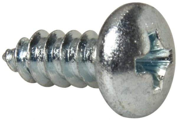 Value Collection - #10 Pan Head Phillips Sheet Metal Screw - Steel, 1/2" Length Under Head, Grade 2 - Industrial Tool & Supply