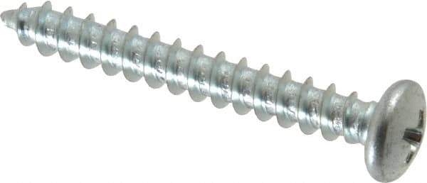 Value Collection - #10 Pan Head Phillips Sheet Metal Screw - Steel, 1-1/2" Length Under Head, Grade 2 - Industrial Tool & Supply