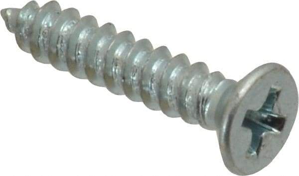 Value Collection - #4 Flat Head Phillips Sheet Metal Screw - Steel, 5/8" OAL, Grade 2 - Industrial Tool & Supply