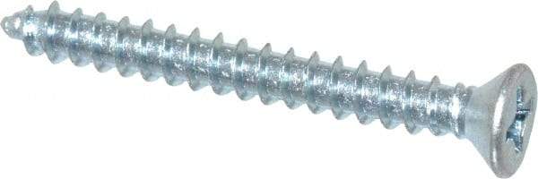 Value Collection - #6 Flat Head Phillips Sheet Metal Screw - Steel, 1-1/4" OAL, Grade 2 - Industrial Tool & Supply