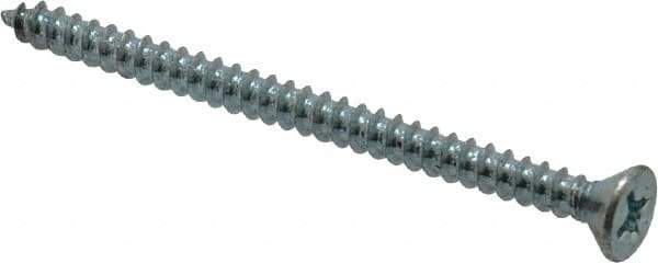 Value Collection - #6 Flat Head Phillips Sheet Metal Screw - Steel, 2" OAL, Grade 2 - Industrial Tool & Supply