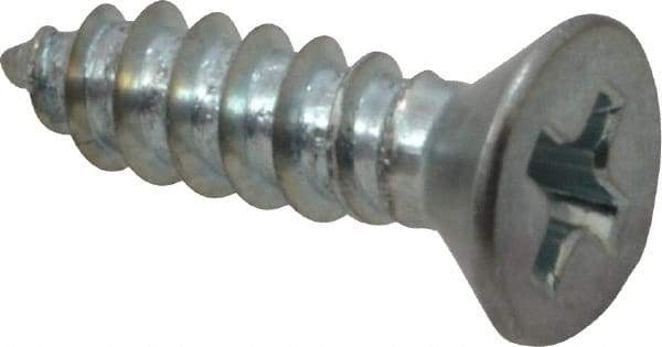 Value Collection - #8 Flat Head Phillips Sheet Metal Screw - Steel, 5/8" OAL, Grade 2 - Industrial Tool & Supply
