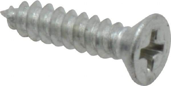 Value Collection - #8 Flat Head Phillips Sheet Metal Screw - Steel, 3/4" OAL, Grade 2 - Industrial Tool & Supply