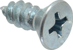 Value Collection - #10 Flat Head Phillips Sheet Metal Screw - Steel, 1/2" OAL, Grade 2 - Industrial Tool & Supply