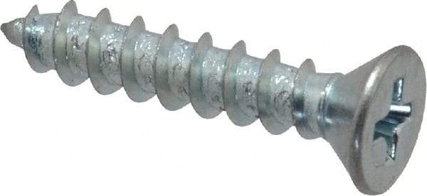 Value Collection - #10 Flat Head Phillips Sheet Metal Screw - Steel, 1" OAL, Grade 2 - Industrial Tool & Supply