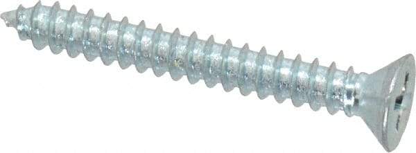 Value Collection - #10 Flat Head Phillips Sheet Metal Screw - Steel, 1-1/2" OAL, Grade 2 - Industrial Tool & Supply