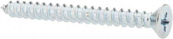 Value Collection - #10 Flat Head Phillips Sheet Metal Screw - Steel, 2" OAL, Grade 2 - Industrial Tool & Supply