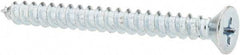 Value Collection - #10 Flat Head Phillips Sheet Metal Screw - Steel, 2" OAL, Grade 2 - Industrial Tool & Supply