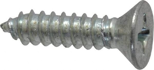 Value Collection - #14 Flat Head Phillips Sheet Metal Screw - Steel, 1" OAL, Grade 2 - Industrial Tool & Supply