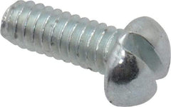 Value Collection - #2-56 UNC, 1/4" Length Under Head Slotted Drive Machine Screw - Round Head, Grade J82 Steel, Zinc-Plated Finish, Without Washer - Industrial Tool & Supply