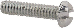 Value Collection - #2-56 UNC, 3/8" Length Under Head Slotted Drive Machine Screw - Round Head, Alloy Steel, Zinc-Plated Finish, Without Washer - Industrial Tool & Supply