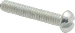 Value Collection - #2-56 UNC, 1/2" Length Under Head Slotted Drive Machine Screw - Round Head, Grade J82 Steel, Zinc-Plated Finish, Without Washer - Industrial Tool & Supply