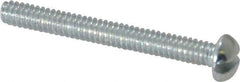 Value Collection - #2-56 UNC, 3/4" Length Under Head Slotted Drive Machine Screw - Round Head, Alloy Steel, Zinc-Plated Finish, Without Washer - Industrial Tool & Supply
