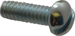 Value Collection - #3-48 UNC, 5/16" Length Under Head Slotted Drive Machine Screw - Round Head, Grade J82 Steel, Zinc-Plated Finish, Without Washer - Industrial Tool & Supply