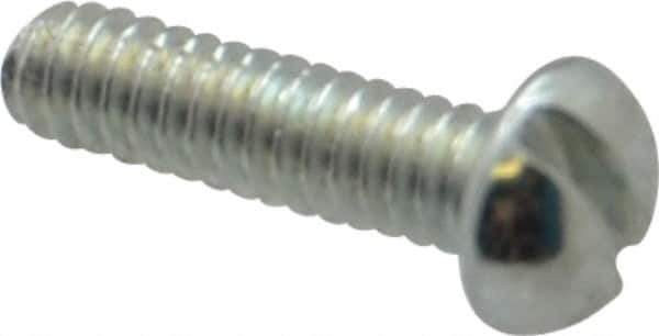 Value Collection - #3-48 UNC, 3/8" Length Under Head Slotted Drive Machine Screw - Round Head, Grade J82 Steel, Zinc-Plated Finish, Without Washer - Industrial Tool & Supply