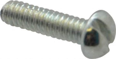Value Collection - #3-48 UNC, 3/8" Length Under Head Slotted Drive Machine Screw - Round Head, Grade J82 Steel, Zinc-Plated Finish, Without Washer - Industrial Tool & Supply