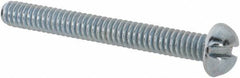 Value Collection - #3-48 UNC, 7/8" Length Under Head Slotted Drive Machine Screw - Round Head, Alloy Steel, Zinc-Plated Finish, Without Washer - Industrial Tool & Supply