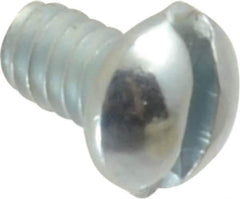 Value Collection - #4-40 UNC, 3/16" Length Under Head Slotted Drive Machine Screw - Round Head, Alloy Steel, Zinc-Plated Finish, Without Washer - Industrial Tool & Supply
