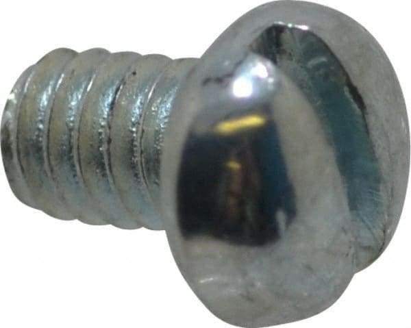Value Collection - #5-40 UNC, 3/16" Length Under Head Slotted Drive Machine Screw - Round Head, Grade J82 Steel, Zinc-Plated Finish, Without Washer - Industrial Tool & Supply