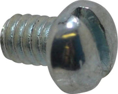 Value Collection - #5-40 UNC, 3/16" Length Under Head Slotted Drive Machine Screw - Round Head, Grade J82 Steel, Zinc-Plated Finish, Without Washer - Industrial Tool & Supply