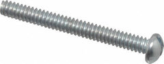 Value Collection - #4-40 UNC, 1" Length Under Head Slotted Drive Machine Screw - Round Head, Grade J82 Steel, Zinc-Plated Finish, Without Washer - Industrial Tool & Supply