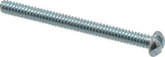 Value Collection - #4-40 UNC, 1-1/4" Length Under Head Slotted Drive Machine Screw - Round Head, Alloy Steel, Zinc-Plated Finish, Without Washer - Industrial Tool & Supply