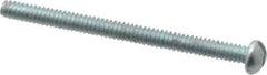 Value Collection - #4-40 UNC, 1-1/2" Length Under Head Slotted Drive Machine Screw - Round Head, Alloy Steel, Zinc-Plated Finish, Without Washer - Industrial Tool & Supply
