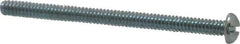 Value Collection - #6-32 UNC, 2" Length Under Head Slotted Drive Machine Screw - Round Head, Alloy Steel, Zinc-Plated Finish, Without Washer - Industrial Tool & Supply