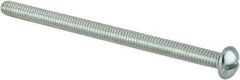 Value Collection - #8-32 UNC, 2-3/4" Length Under Head Slotted Drive Machine Screw - Round Head, Alloy Steel, Zinc-Plated Finish, Without Washer - Industrial Tool & Supply