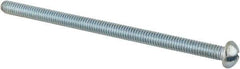 Value Collection - #8-32 UNC, 3" Length Under Head Slotted Drive Machine Screw - Round Head, Alloy Steel, Zinc-Plated Finish, Without Washer - Industrial Tool & Supply