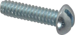 Value Collection - #10-24 UNC, 3/4" Length Under Head Slotted Drive Machine Screw - Round Head, Alloy Steel, Zinc-Plated Finish, Without Washer - Industrial Tool & Supply
