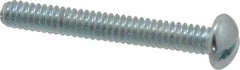 Value Collection - #10-24 UNC, 1-1/2" Length Under Head Slotted Drive Machine Screw - Round Head, Alloy Steel, Zinc-Plated Finish, Without Washer - Industrial Tool & Supply