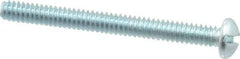 Value Collection - #10-24 UNC, 2" Length Under Head Slotted Drive Machine Screw - Round Head, Alloy Steel, Zinc-Plated Finish, Without Washer - Industrial Tool & Supply