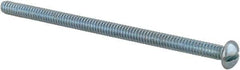 Value Collection - #10-24 UNC, 3-1/2" Length Under Head Slotted Drive Machine Screw - Round Head, Alloy Steel, Zinc-Plated Finish, Without Washer - Industrial Tool & Supply