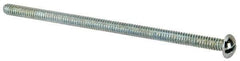 Value Collection - #10-24 UNC, 4" Length Under Head Slotted Drive Machine Screw - Round Head, Alloy Steel, Zinc-Plated Finish, Without Washer - Industrial Tool & Supply