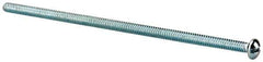 Value Collection - #10-24 UNC, 5" Length Under Head Slotted Drive Machine Screw - Round Head, Alloy Steel, Zinc-Plated Finish, Without Washer - Industrial Tool & Supply