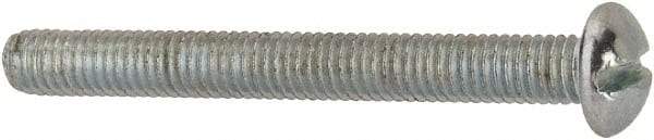Value Collection - #10-32 UNF, 1-3/4" Length Under Head Slotted Drive Machine Screw - Round Head, Alloy Steel, Zinc-Plated Finish, Without Washer - Industrial Tool & Supply
