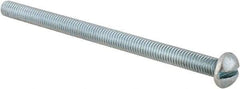 Value Collection - #10-32 UNF, 3" Length Under Head Slotted Drive Machine Screw - Round Head, Alloy Steel, Zinc-Plated Finish, Without Washer - Industrial Tool & Supply