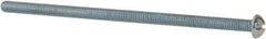 Value Collection - #10-32 UNF, 4" Length Under Head Slotted Drive Machine Screw - Round Head, Alloy Steel, Zinc-Plated Finish, Without Washer - Industrial Tool & Supply