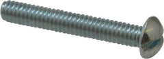 Value Collection - #12-24 UNC, 1-1/2" Length Under Head Slotted Drive Machine Screw - Round Head, Alloy Steel, Zinc-Plated Finish, Without Washer - Industrial Tool & Supply