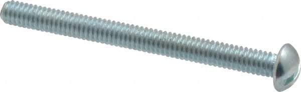 Value Collection - #12-24 UNC, 2-1/2" Length Under Head Slotted Drive Machine Screw - Round Head, Alloy Steel, Zinc-Plated Finish, Without Washer - Industrial Tool & Supply