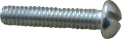 Value Collection - 1/4-20 UNC, 1-1/4" Length Under Head Slotted Drive Machine Screw - Round Head, Alloy Steel, Zinc-Plated Finish, Without Washer - Industrial Tool & Supply