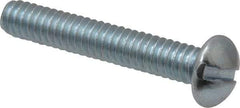 Value Collection - 1/4-20 UNC, 1-1/2" Length Under Head Slotted Drive Machine Screw - Round Head, Alloy Steel, Zinc-Plated Finish, Without Washer - Industrial Tool & Supply
