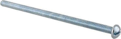 Value Collection - 1/4-20 UNC, 5" Length Under Head Slotted Drive Machine Screw - Round Head, Alloy Steel, Zinc-Plated Finish, Without Washer - Industrial Tool & Supply