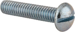 Value Collection - 5/16-18 UNC, 1-1/2" Length Under Head Slotted Drive Machine Screw - Round Head, Alloy Steel, Zinc-Plated Finish, Without Washer - Industrial Tool & Supply